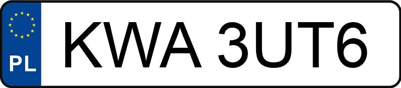 Numer rejestracyjny KWA 3UT6 posiada TOYOTA Yaris 1.0 MR`99 Terra - KWA3UT6