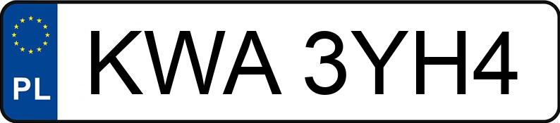 Numer rejestracyjny KWA 3YH4 posiada BMW 320D - KWA3YH4 Numer rejestracyjny KWA 3YH4 posiada BMW 320D - KWA3YH4