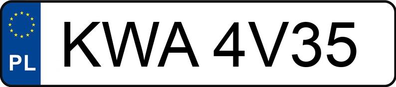 Numer rejestracyjny KWA 4V35 posiada FORD ESCORT - KWA4V35