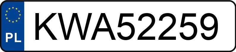 Numer rejestracyjny KWA 52259 posiada BMW 118 Diesel DPF MR`07 E4 E81/87 118 Diesel DPF MR`07 E4 E81/87 - KWA52259
