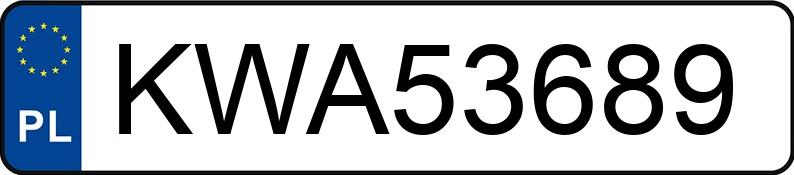 Numer rejestracyjny KWA 53689 posiada BMW X3 XDRIVE 20D - KWA53689