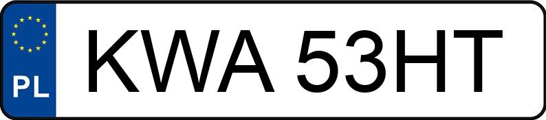 Numer rejestracyjny KWA 53HT posiada VOLKSWAGEN GOLF 1.9 TD - KWA53HT