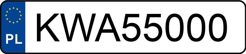 Numer rejestracyjny KWA 55000 posiada SUZUKI GRAND VITARA - KWA55000