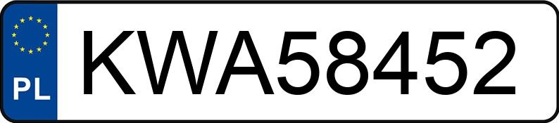 Numer rejestracyjny KWA 58452 posiada BMW 118 Diesel MR`04 E3 E87 118 Diesel MR`04 E3 E87 - KWA58452