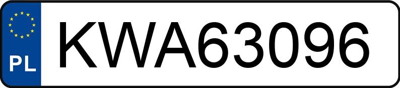 Numer rejestracyjny KWA 63096 posiada VOLKSWAGEN GOLF - KWA63096