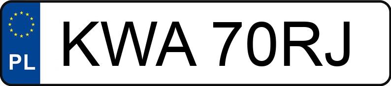 Numer rejestracyjny KWA 70RJ posiada KIA Rio 1.3 MR`03 E3 RS - KWA70RJ