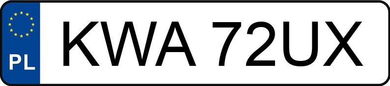 Numer rejestracyjny KWA 72UX posiada CITROEN ZX 1.9 Diesel MR`95 Miami - KWA72UX