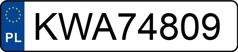 Numer rejestracyjny KWA 74809 posiada SAAB 9-3 VECTOR - KWA74809