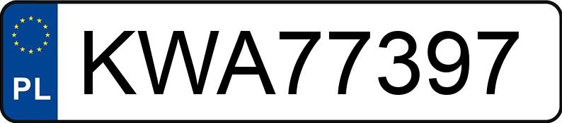 Numer rejestracyjny KWA 77397 posiada VOLVO V60 - KWA77397