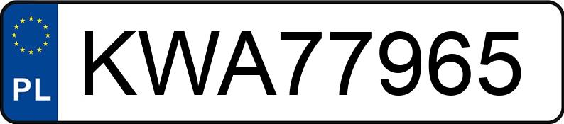 Numer rejestracyjny KWA77965 posiada SUZUKI Grand Vitara XL-7 2.7 MR`01 E3 Grand Vitara XL-7 2.7 MR`01 E3