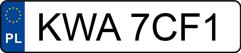 Numer rejestracyjny KWA 7CF1 posiada TOYOTA Yaris 1.4 Diesel MR`03 E3 Base - KWA7CF1 Numer rejestracyjny KWA 7CF1 posiada TOYOTA Yaris 1.4 Diesel MR`03 E3 Base - KWA7CF1