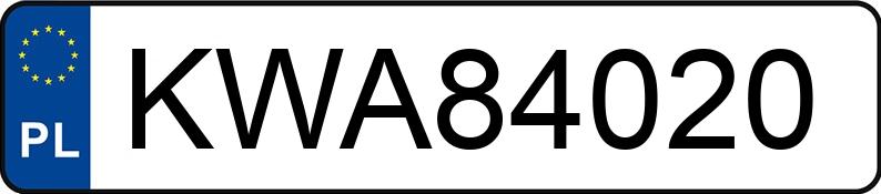 Numer rejestracyjny KWA 84020 posiada BMW X5 XDRIVE30D - KWA84020