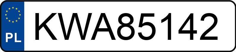 Numer rejestracyjny KWA 85142 posiada AUDI A4 Avant 35 TFSI MR`20 E6d B9 A4 Avant 35 TFSI MR`20 E6d B9 - KWA85142