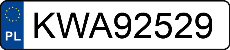 Numer rejestracyjny KWA 92529 posiada VOLKSWAGEN Golf VI 2.0 TDI MR`08 E5 Highline - KWA92529