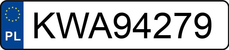 Numer rejestracyjny KWA 94279 posiada KIA RIO - KWA94279