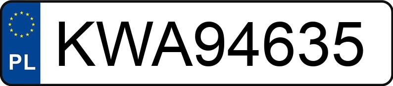 Numer rejestracyjny KWA 94635 posiada KIA PRO CEE D - KWA94635