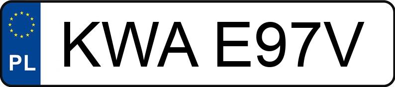 Numer rejestracyjny KWA E97V posiada YAMAHA Enduro do 600 ccm XT 600 E - KWAE97V