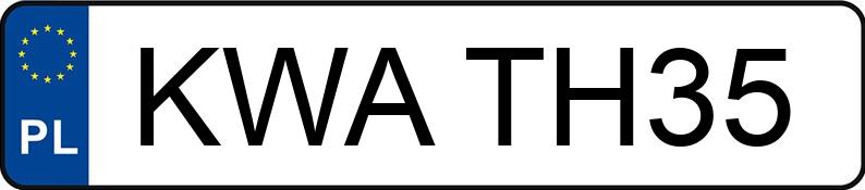 Numer rejestracyjny KWA TH35 posiada OPEL Meriva 1.6 MR`03 E3 Cosmo MTA - KWATH35 Numer rejestracyjny KWA TH35 posiada OPEL Meriva 1.6 MR`03 E3 Cosmo MTA - KWATH35