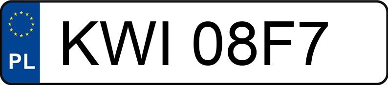 Numer rejestracyjny KWI 08F7 posiada PIAGGIO / VESPA Skutery od 50 GTS 250 - KWI08F7