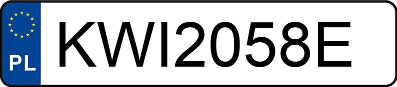 Numer rejestracyjny KWI 2058E posiada MITSUBISHI ECLIPSE - KWI2058E