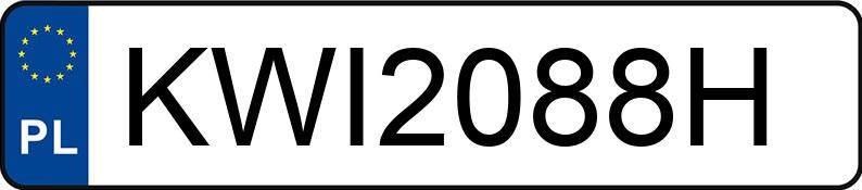 Numer rejestracyjny KWI 2088H posiada AUDI A3 - KWI2088H Numer rejestracyjny KWI 2088H posiada AUDI A3 - KWI2088H