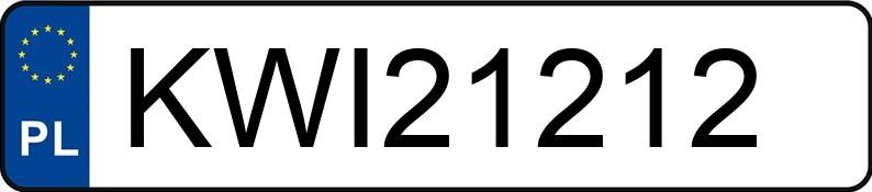 Numer rejestracyjny KWI 21212 posiada BMW 318 - KWI21212