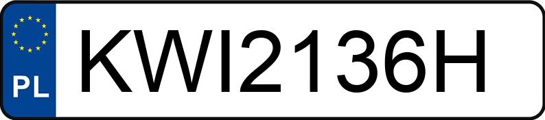Numer rejestracyjny KWI 2136H posiada HONDA CIVIC 1.4 IS - KWI2136H