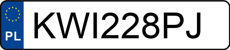 Numer rejestracyjny KWI 228PJ posiada WIOLA  W2 - KWI228PJ