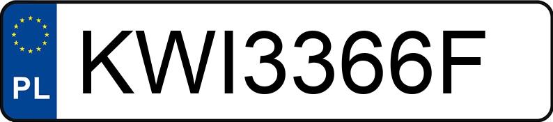 Numer rejestracyjny KWI 3366F posiada FORD MONDEO - KWI3366F