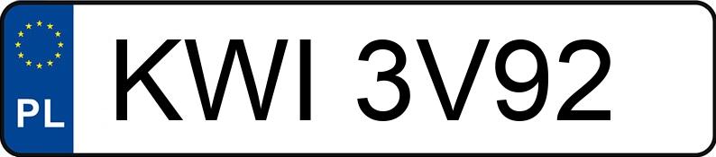 Numer rejestracyjny KWI 3V92 posiada ZIPP Skutery Vapor - KWI3V92