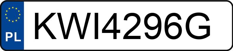 Numer rejestracyjny KWI 4296G posiada DAEWOO LANOS 1.5 KAT - KWI4296G