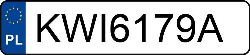 Numer rejestracyjny KWI 6179A posiada VOLKSWAGEN GOLF - KWI6179A