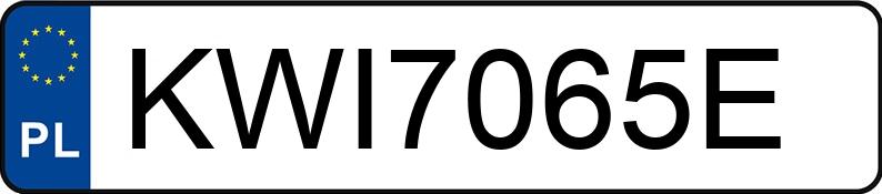 Numer rejestracyjny KWI 7065E posiada VOLKSWAGEN POLO - KWI7065E