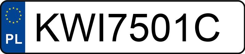 Vejpirat i et køretøj med registreringsnumre KWI7501C