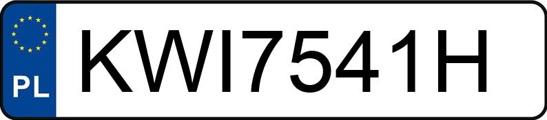 Numer rejestracyjny KWI 7541H posiada JEEP Grand Cherokee IV MR`14 E6 Overland - KWI7541H