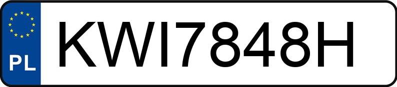 Numer rejestracyjny KWI 7848H posiada VOLKSWAGEN GOLF - KWI7848H
