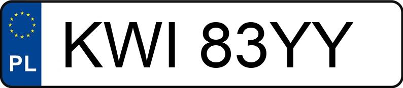 Numer rejestracyjny KWI83YY posiada BMW Seria 3 318i Kat. E36