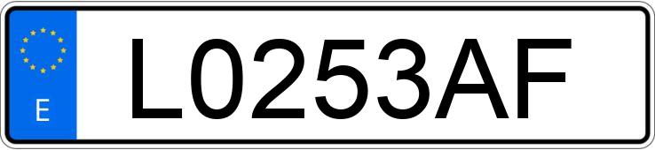 Numer rejestracyjny L0253AF posiada BMW SERIE 3