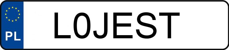 Numer rejestracyjny L0JEST posiada AUDI RS 3 SPORTBACK