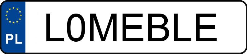 Numer rejestracyjny L0MEBLE posiada VOLKSWAGEN NEW BEETLE