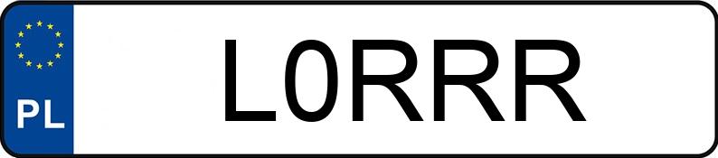 Numer rejestracyjny L0RRR posiada VOLKSWAGEN Golf VII 2.0 TSI MR`12 E6 R 4MOTION DSG