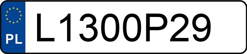 Numer rejestracyjny L1300P29 posiada KIA EV4