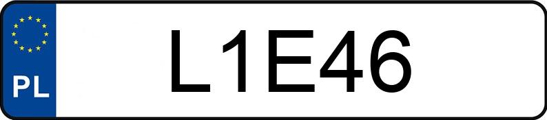 Numer rejestracyjny L1E46 posiada BMW 325i Cabrio Kat. MR`02 E3 E46 Ci Numer rejestracyjny L1E46 posiada BMW 325i Cabrio Kat. MR`02 E3 E46 Ci