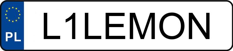 Numer rejestracyjny L1LEMON posiada SEAT Leon 1.9 TDI DPF MR`05 E4 1P Audience
