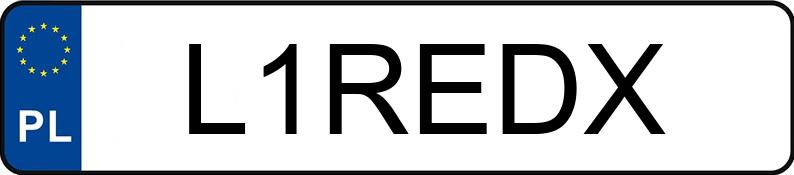 Die Registrierungsnummer L1REDX hat BMW 318 Diesel MR`12 E5 F30 318 Diesel MR`12 E5 F30