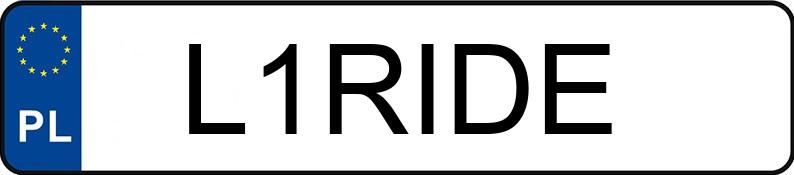 Numer rejestracyjny L1RIDE posiada DUCATI Sportowe Superbike Panigale V4 Numer rejestracyjny L1RIDE posiada DUCATI Sportowe Superbike Panigale V4