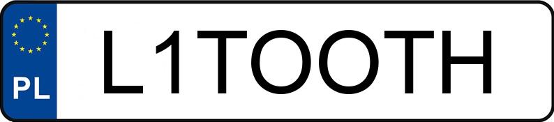 Numer rejestracyjny L1TOOTH posiada TOYOTA TOYOTA CAMRY
