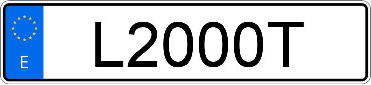 Numer rejestracyjny L2000T posiada NISSAN PATROL