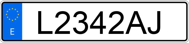 Numer rejestracyjny L2342AJ posiada VOLVO V40