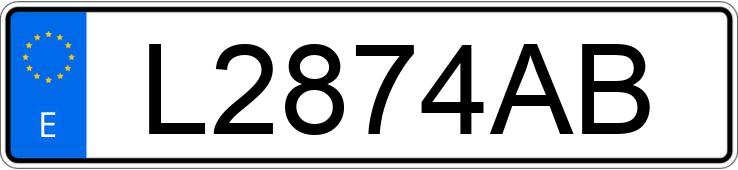 Numer rejestracyjny L2874AB posiada SEAT IBIZA